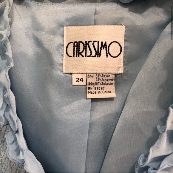 CARRISIMO mother of the bride blue jacket push button closer - Picture 7 of 16